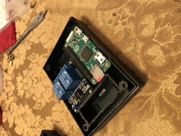 Installing the Pi Zero and Relay Module in the Case