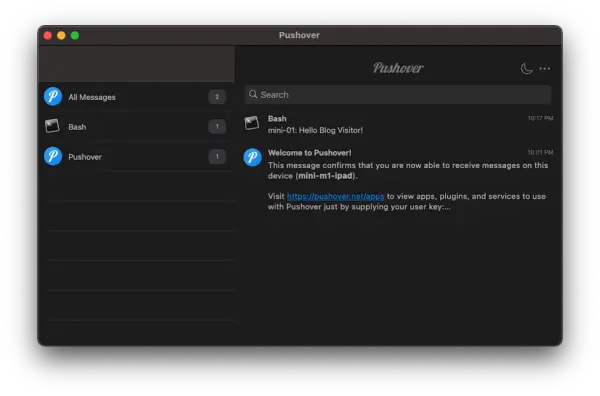Pushover on macOS