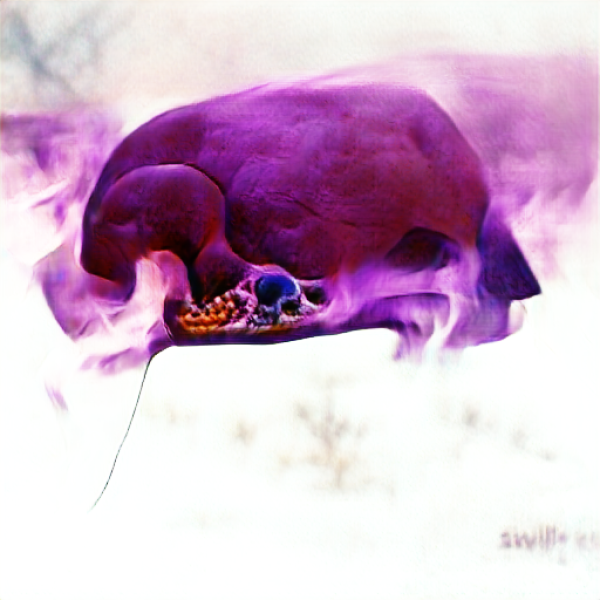 "a skull swallowing purple fire" - 64