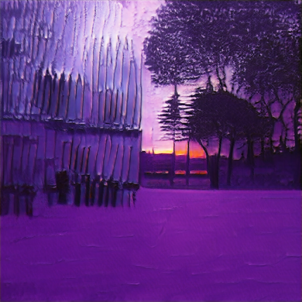 "a sunset with knives"