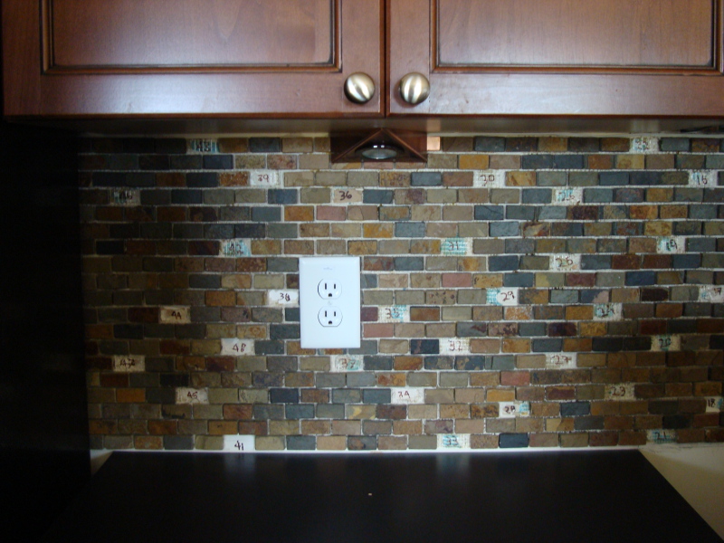 Backsplash before touch activated tiles