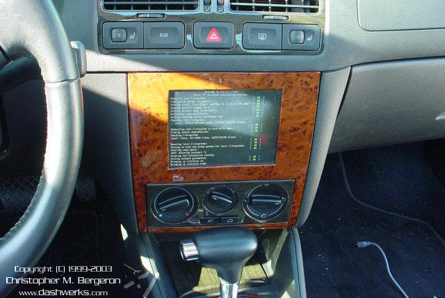 Red Hat Linux booting in the car