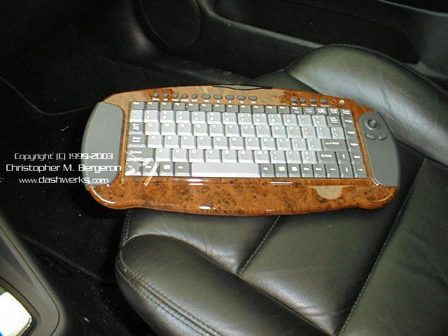 The wireless keyboard