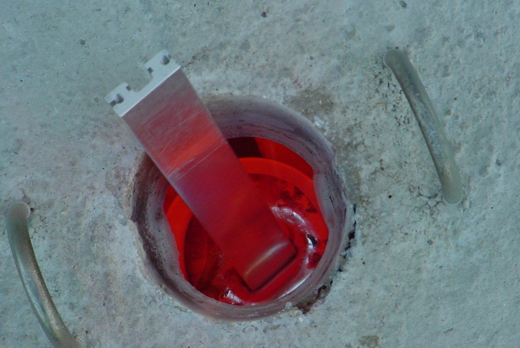 An aluminum bar turning into liquid